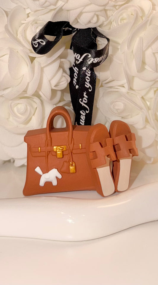 Sac Diffuseur & claquette Marron Caramel