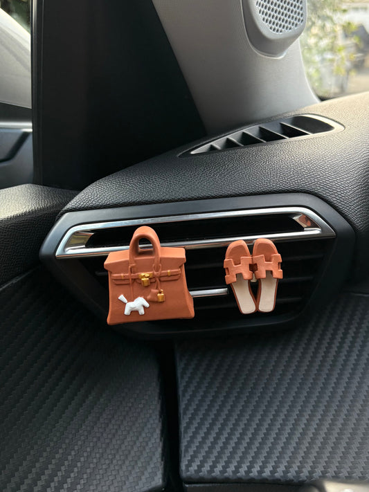 Sac Diffuseur & claquette Marron Caramel